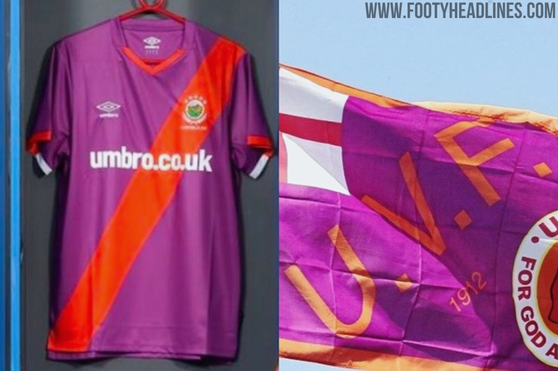 Linfield away online kit uvf